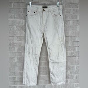 B Sides Louis! White. High waist. Relaxed straight leg.